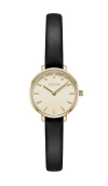 Breda Beverly Leather Watch In Black