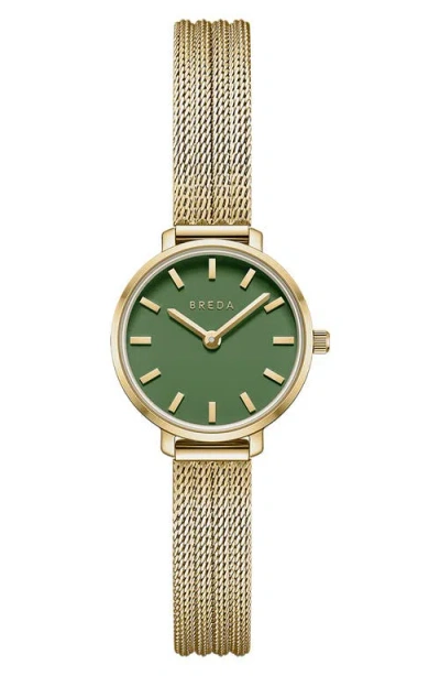 Breda Beverly Mesh Watch In Gold