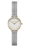 Breda Beverly Mesh Strap Watch, 25mm In Silver