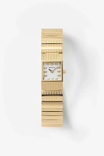 Breda Groove Metal Bracelet Watch In White