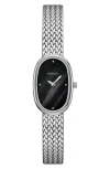 Breda Jane Tethered Mesh Strap Watch, 18mm In Metallic