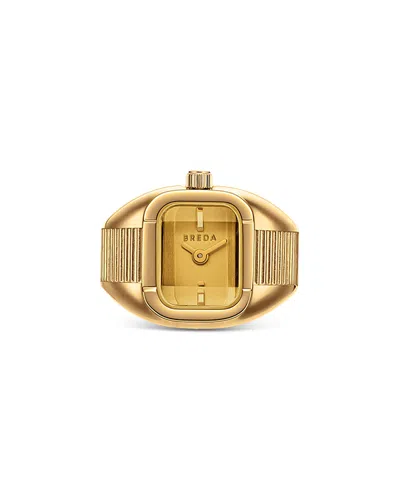 Breda Nocturne Expandable Ring Watch, 16mm In Gold/gold