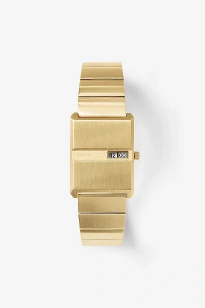 Breda Pulse Stainless Steel Metal Bracelet Quartz Watch In Gold, Men's At Urban Outfitters