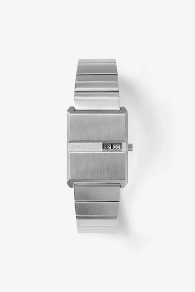 BREDA PULSE STAINLESS STEEL METAL BRACELET QUARTZ WATCH IN SILVER, MEN'S AT URBAN OUTFITTERS
