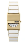 Breda Pulse Tandem Stainless Steel Bracelet Watch, 26mm