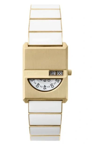 Breda Pulse Tandem Stainless Steel Bracelet Watch, 26mm