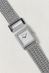 Breda Revel Tethered Mesh Bracelet Analog Quartz Watch In Silver