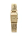 Breda Revel Tethered Mesh Bracelet Analog Quartz Watch In Gold