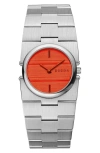 Breda Sync Quartz Bracelet Watch In Silver And Metal At Urban Outfitters In Silver And Red