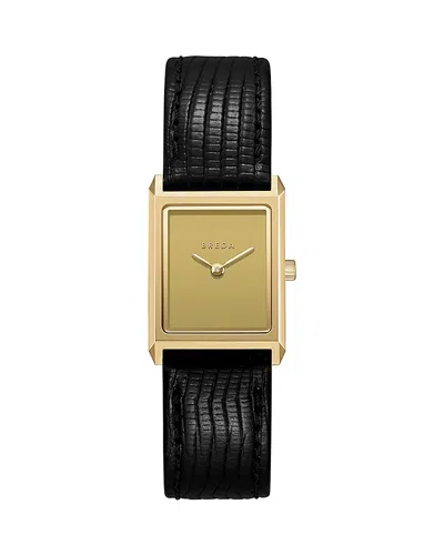 Breda Virgil Leather Strap Watch, 20mm X 16mm In Black