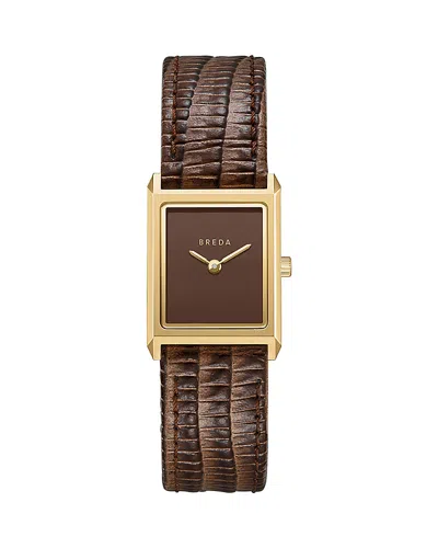 Breda Virgil Leather Strap Watch, 20mm X 16mm In Brown