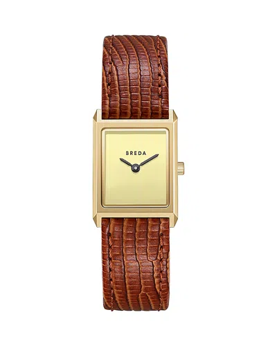 Breda Virgil Leather Strap Watch, 20mm X 16mm In Blue