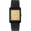 Breda Virgil Leather Strap Watch, 26mm In Black/black/gold