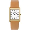Breda Virgil Leather Strap Watch, 26mm In Gold/clay/ivory