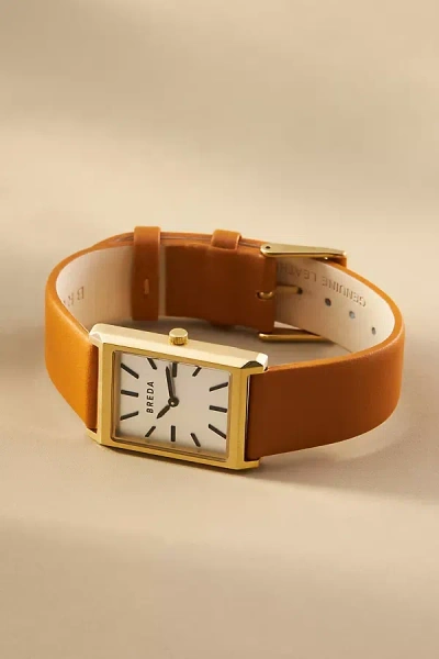 Breda Virgil Leather Watch In Brown