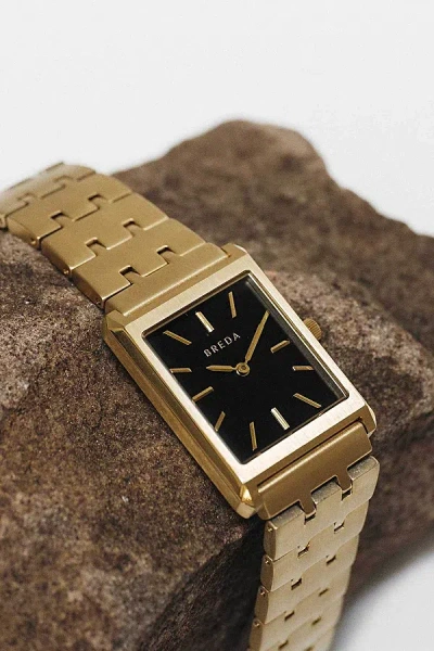 Breda Virgil Metal Watch In Gold + Black