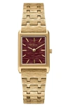 Breda Virgil (revival) Watch, 20mm X 28mm In 18k Goldlated/brown