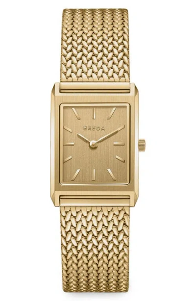 Breda Virgil Tethered Mesh Strap Watch, 20mm In Gold