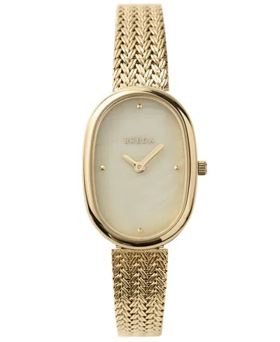 Breda Women's 'jane Tethered' Gold Mesh Bracelet Watch, 23mm
