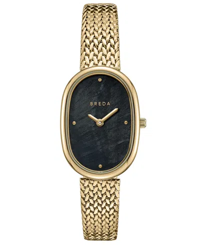 Breda Women's 'jane Tethered' Gold Mesh Bracelet Watch, 23mm