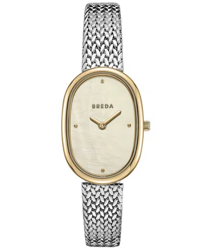 Breda Women's Jane Tethered Silver Mesh Bracelet Watch, 23mm