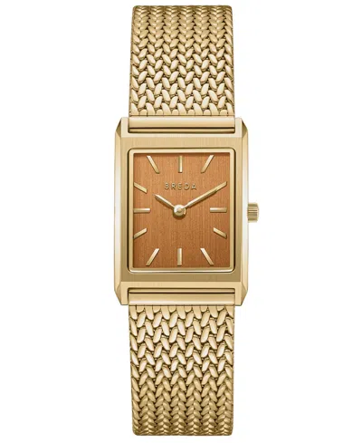 Breda Women's 'virgil Tethered' Gold Stainless Steel Mesh Watch, 20mm