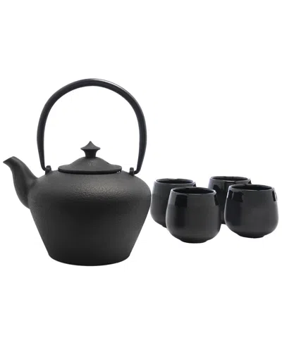 Bredemeijer Chengdu 34oz Cast Iron Teapot Set With 4 Mugs