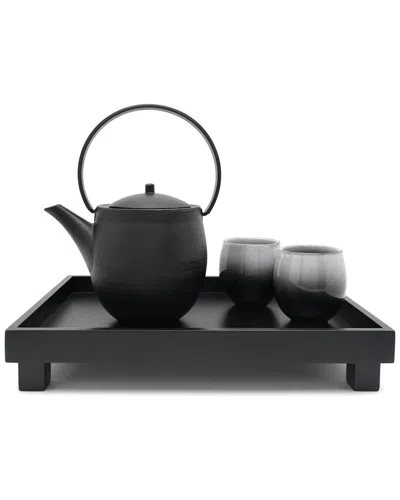 Bredemeijer Sendai Gift Set With 2 Porcelain Mugs In Black