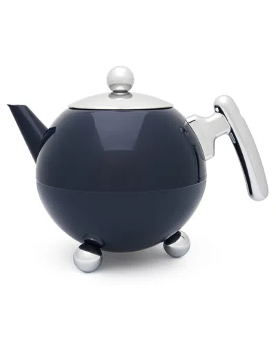 Bredemeijer Stainless Steel Doubled Walled 41 Fluid oz Teapot In Blue