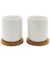 Bredemeijer Umea Set Of Two 200ml Tea Mugs With Coasters