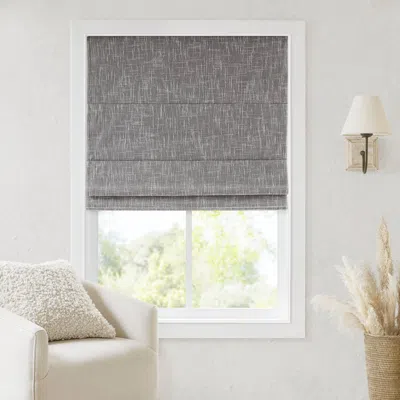 Breebe 1 Pcs 31x64' Total Blackout Cordless Roman Shade Grey In Gray