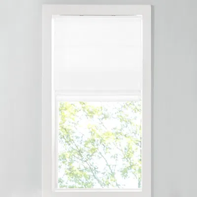 Breebe 1-piece 35x64' Linen Blend Light Filtering Cordless Roman Shade,white