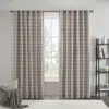 Breebe 1-piece 50x63' Plaid Rod Pocket And Back Tab Curtain Panel With Fleece Lining,brown In Multi