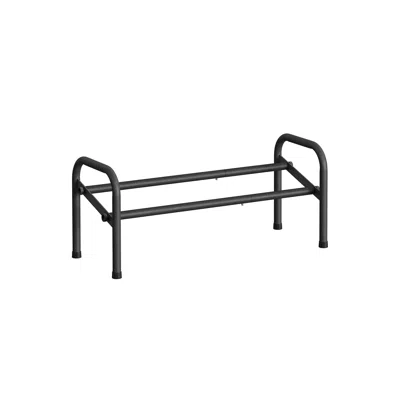 Breebe 1-tier Metal Shoe Rack Ink Black