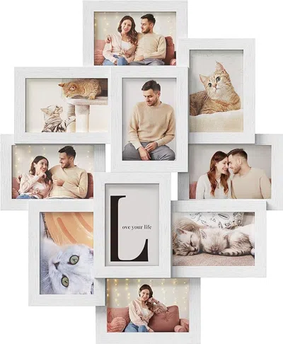 Breebe 10 Pack Collage Picture Frames White