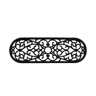 Breebe 10" X 30" Black Rubber Outdoor Door Mat