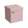 Breebe 11.8 Inches Small Folding Storage Ottoman Cube