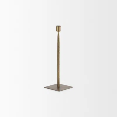 Breebe 12" Gold Metal Floor Taper Candlestick