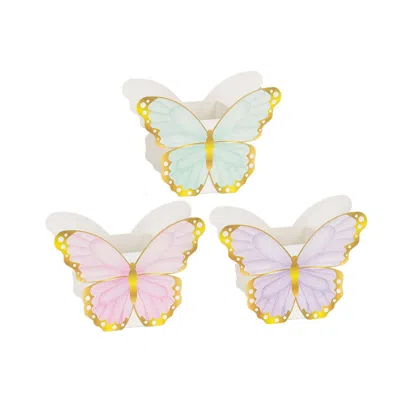 Breebe 12 Pack Mixed Butterfly Candy Gift Favor Boxes, Paper Flower Boxes Centerpiece Tea Party Supplies -  In Multi