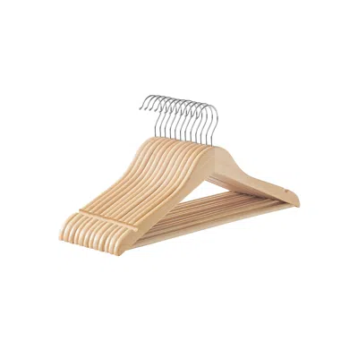 Breebe 12-pack Wooden Hangers Natural Beige