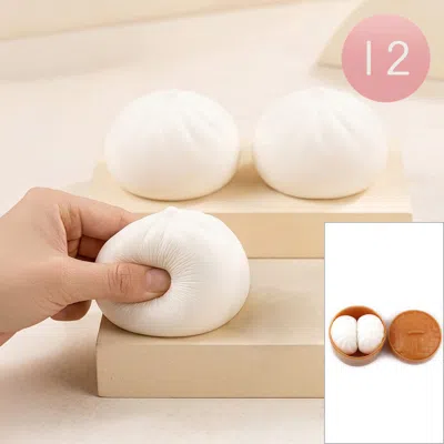 Breebe 12 Set Of 2 - Steamed Bao Bun Dumpling Squeeze Squishy Stress Relief Toy