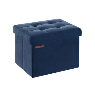 Breebe 12.2" X 16.1" X 12.2" Foldable Storage Ottoman Bench Midnight Blue