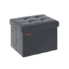 Breebe 12.2" X 16.1" X 12.2" Foldable Storage Ottoman Bench Slate Gray