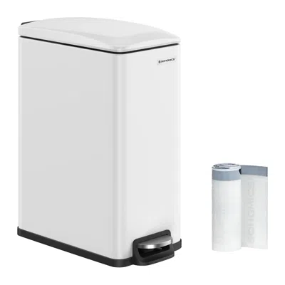 Breebe 12.7 Gallon Garbage Can For Narrow Spaces With Soft-close Lid