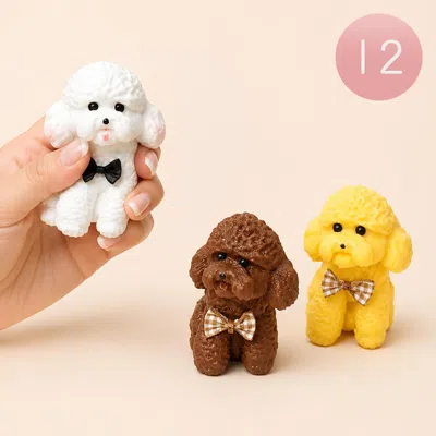 Breebe 12pcs - Cute Puppy Squeeze Squishy Stress Relief Toy In Multi