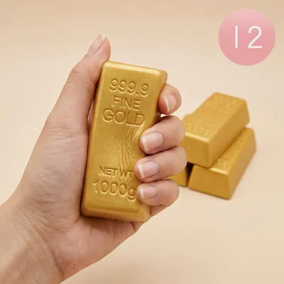 Breebe 12pcs - Gold Bar Squeeze Squishy Stress Relief Toy