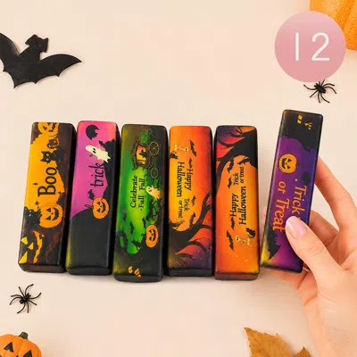 Breebe 12pcs - Halloween Butter Stick Shape Squeeze Squishy Stress Relief Toy In Multi
