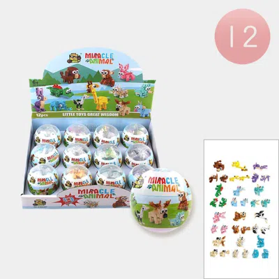 Breebe 12pcs - Miracle Animal Building Block Capsule Toys In Multi