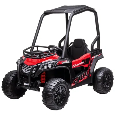 Breebe 12v Electric Ride-on Utv With Suspension And Mp3 In Black