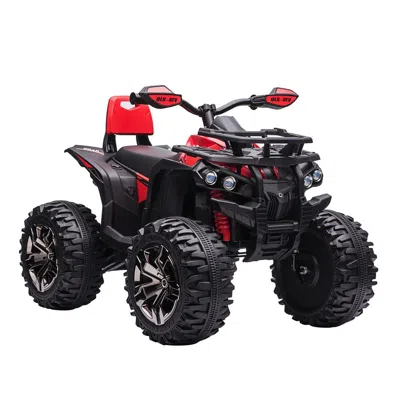 Breebe 12v Kids Atv Ride-on Four-wheeler Toy Car With Music, Realistic Headlights, Wide Wheels, Rechargeabl